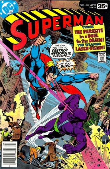 Superman 322 - Parasite - Superman Vs The Parasite - Metropolis - Laser Vision - Dc Comics