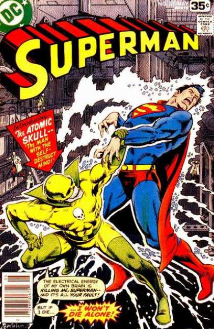 Superman 323 - Atomic Skull - Dc - 35 Cents - Superhero - Man With The Self Detruct Mind