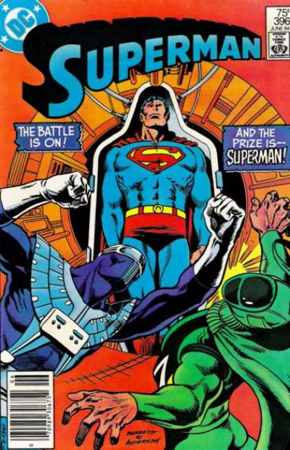 Superman 396 - Battle - Dc - Fight - Green - Super Hero - Eduardo Barreto, Murphy Anderson