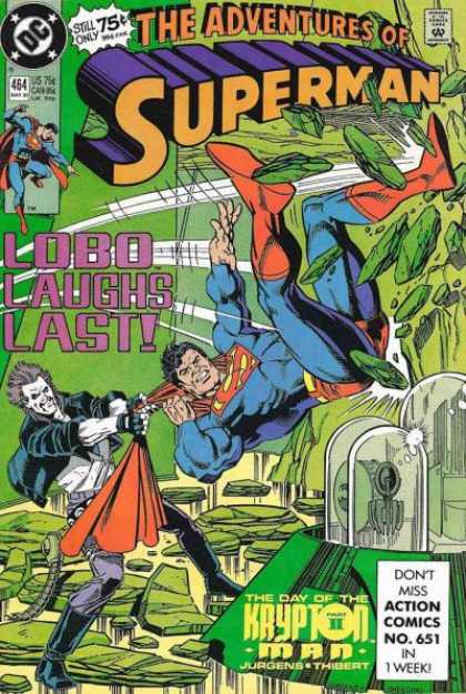 Superman 464 - Lobo - Dc Comics - The Day Of The Kryton Man - Fight - Challenge