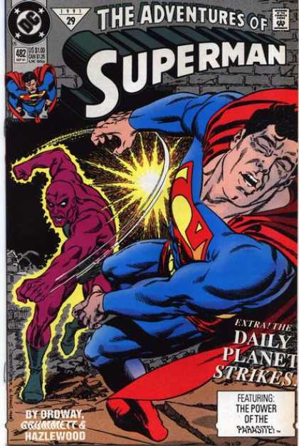 Superman 482 - Hero - Bad Guy - Violence - Daily Planet - Adventure