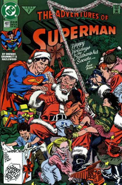 Superman 487 - Ordway Grummeit And Hazlewood - Santa Claus - Childrens Aid Society - Christmas Presents - Giant Turtle Boy
