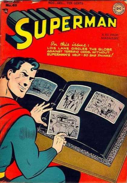 Superman 49 - Scrapbook - Blue Suit - Red Cape - Smile - Coffee Table