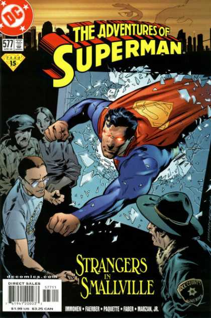 Superman 577 - Dc - Approved By The Comics Code Authority - Cap - Spectacle - Strangers In Smallvalue