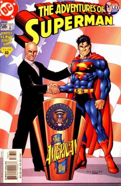 Superman 586 - 586 - Flag - Lex Luthor - 52 - Seal