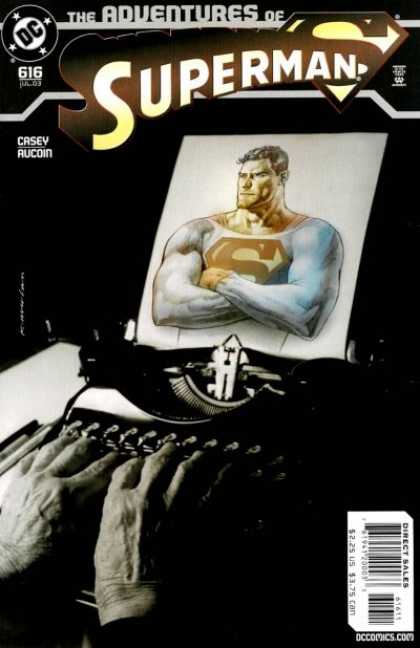 Superman 616 - 616 - Casey Aucoin - Typewriter - Fingers - Shielf