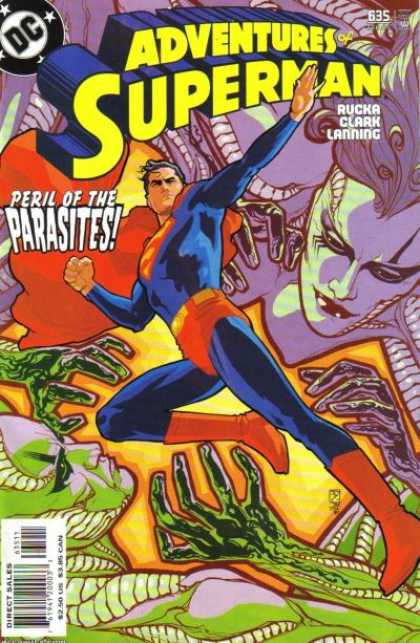 Superman 635 - Dc Comics - Peril Of Parasites - Green - Purple - Cape