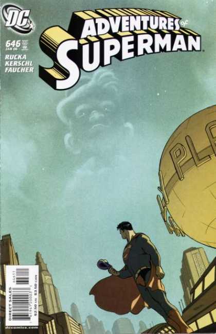 Superman 646 - Dc Comics - Globe - City - Gold - Cape