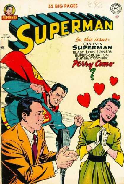 Superman 67 - Lois Lane - Perry Como - Hearts - Microphone - Crooning