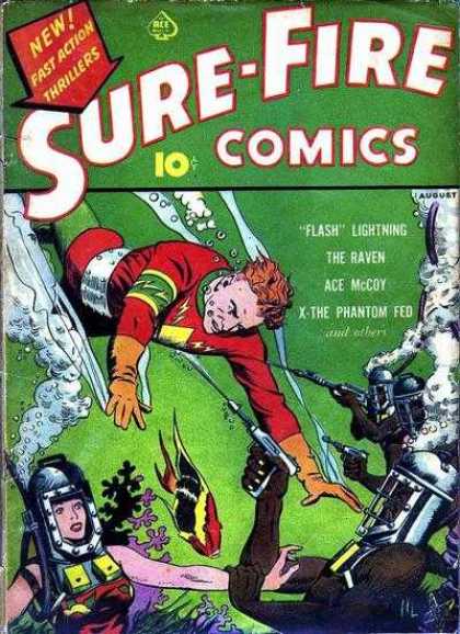 Sure-Fire Comics 2 - Flash - The Raven - Underwater - Coral - Guns