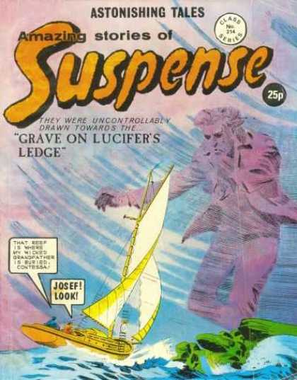 Suspense 214 - Amazing Stories - Ocean - Sailboat - Grave On Lucifers Edge - Sea