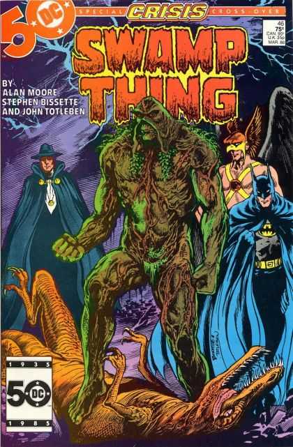 Swamp Thing 46 - Batman - Dinosaur - Special Edition - Cross Over Comic - Old - John Totleben