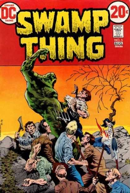 Swamp Thing 5 - Dc - Approved By The Comics Code Authority - Aug - Tree - Axe - Bernie Wrightson