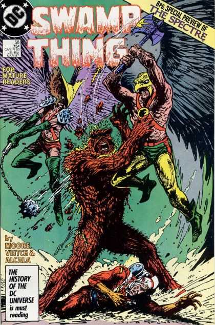 Swamp Thing 58 - The Spectre - Bird Man - Axe - Wings - Monster