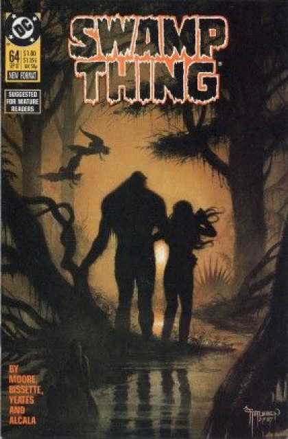 Swamp Thing 64 - Swamp - Bats - Water - Trees - Mature Readers - John Totleben