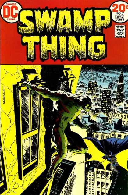 Swamp Thing 7 - Batman - City - Clff - Night Time - Window - Richard Corben, Simon Bisley