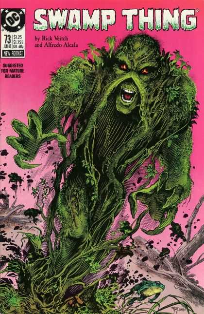 Swamp Thing 73 - Swamp Thing - Pink Cover - Dc Comics - Rick Veitch - Alfredo Alcala - John Totleben