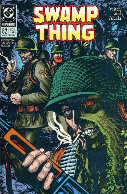 Swamp Thing 82 - Green - Helmet - Military - Army - Cigarette - John Totleben