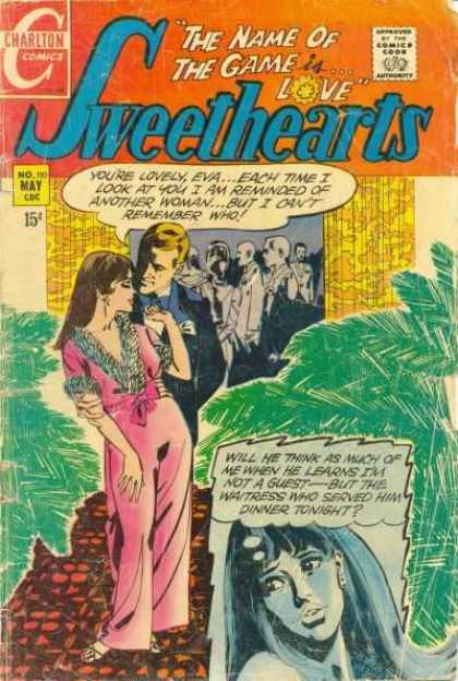 Sweethearts 110 - Charlton - May - 15 Cents - The Name Of The Game Is Love - Speech Bubble