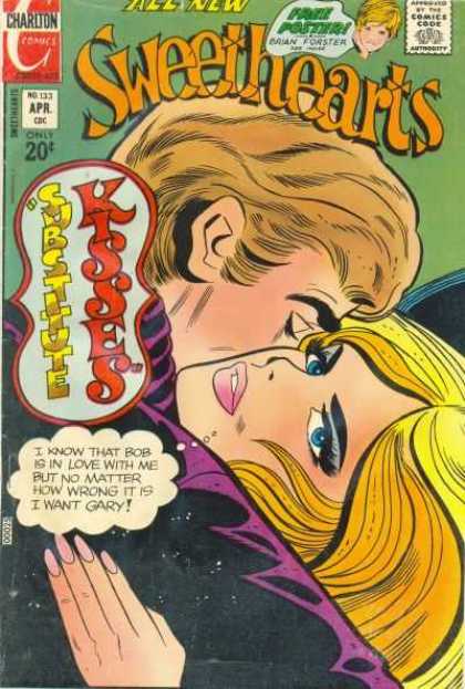 Sweethearts 133 - Love Triangle - Kissing - Unrequited Love - Blond - Thought Bubble