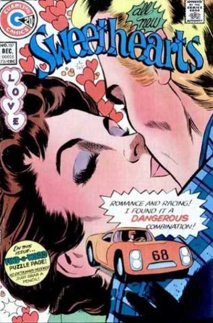 Sweethearts 137 - Romance - Racing - Dangerous - Puzzle Page - People Kissing