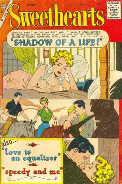 Sweethearts 52 - Approved By The Comics Code - Shadow Of Life - Woman - Bed - Horse