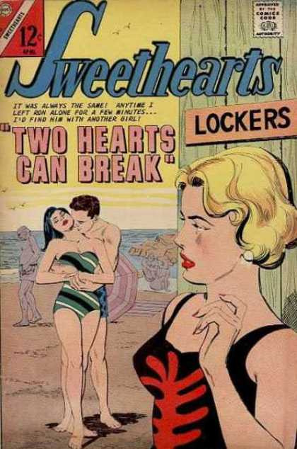 Sweethearts 92 - Blonde - Red Lipstick - Lockers - Two Hearts Can Break - 12 Cents