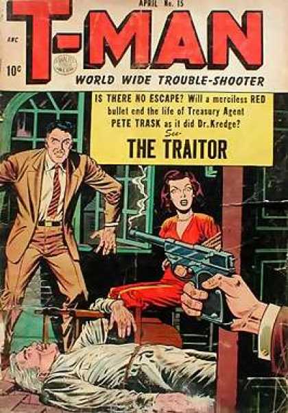 T-Man 15 - The Traitor - Escape - Red - Pete Trask - Pistol
