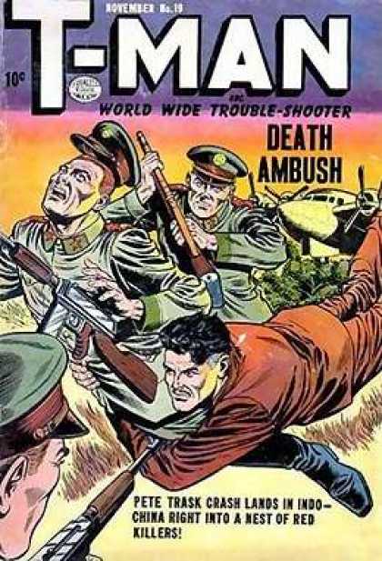 T-Man 19 - World Wide Trouble-shooter - Death Ambush - November No 19 - Guns - Soldiers