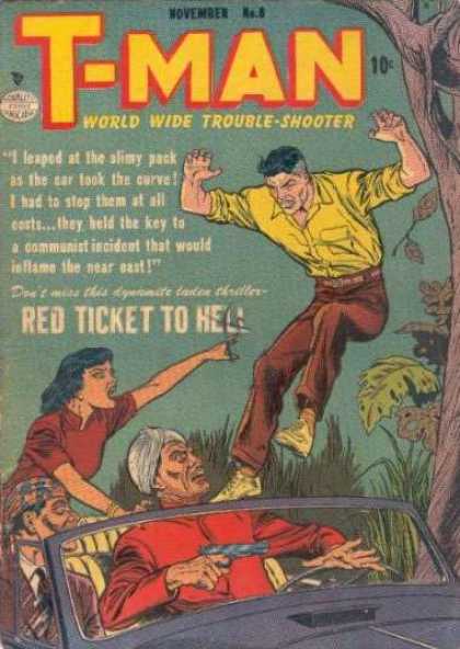 T-Man 8 - November - Tree - Man - Car - Red Ticket To Hell