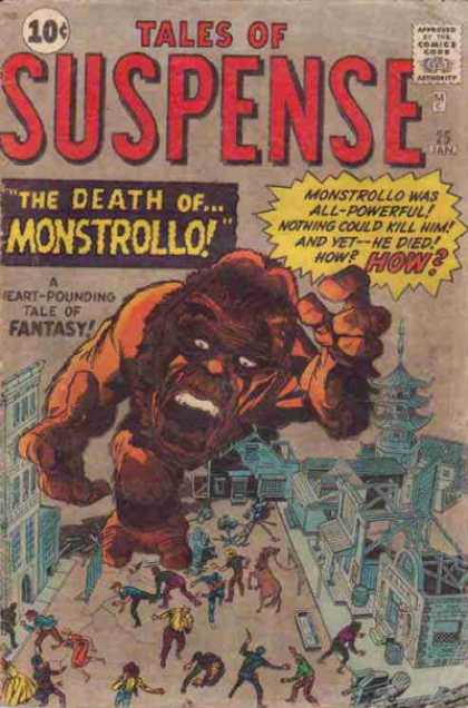 Tales of Suspense 25 - Suspense - Monkey Monester - Giant - Running Mob - Monstrollo