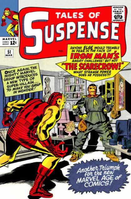 Tales of Suspense 51 - Iron Man - The Scarecrow - Tales Of Suspense - Lamp - Bookcase - Jack Kirby