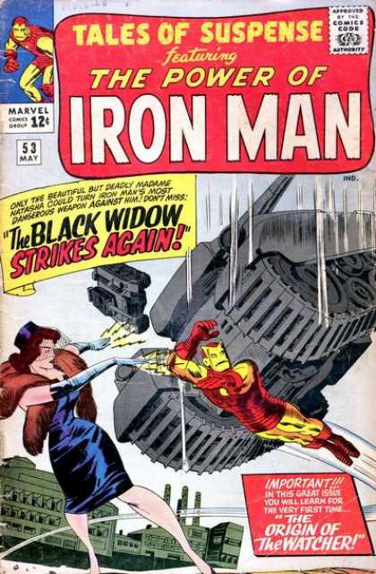 Tales of Suspense 53 - Power Of Iron Man - Issue 53 - May Issue - Black Widow Strikes Again - Origin Of The Watcher - Jack Kirby