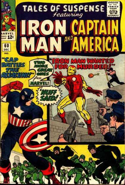 Tales of Suspense 60 - Murder - Brave Man - Police Officer - Holding Gun - Pointing Iron Man - Charles Stone, Jack Kirby