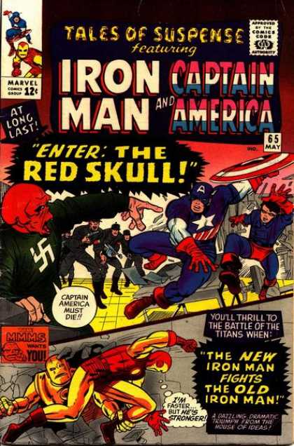 Tales of Suspense 65 - Iron Man - Red Skull - Captain America - Spiderman - Yellow Floor - Charles Stone, Jack Kirby