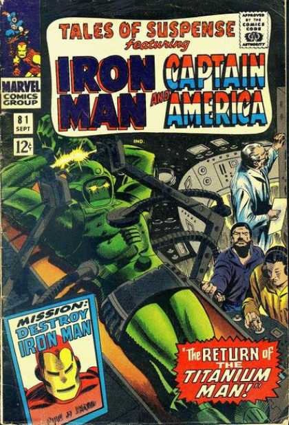 Tales of Suspense 81 - Titanium Man - Iron Man - Captain America - Marvel Comics - Superhero - Gene Colan