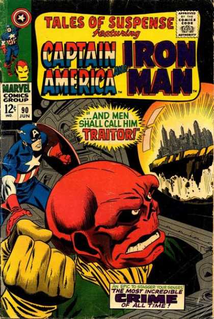 Tales of Suspense 90 - Traitor - Captain America - Iron Man - City In A Bubble - Incredible Crime Of All Time - Joe Sinnott