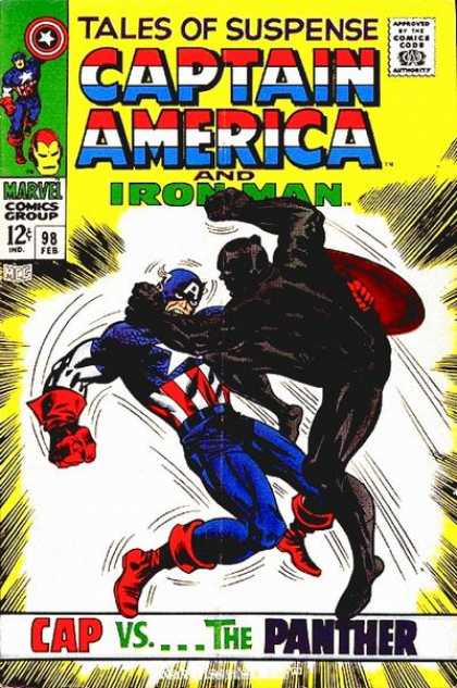 Tales of Suspense 98 - Black Panther - Tales Of Suspense - Cap - The Panther - Marvel Comics Group - Jack Kirby