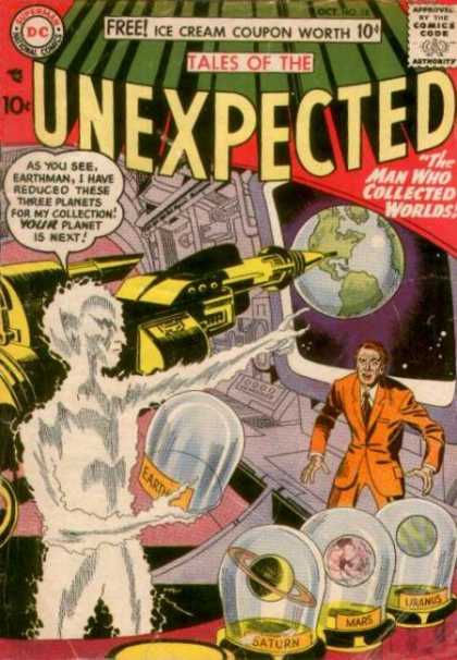 Tales of the Unexpected 18 - Planets - Earth - Shrinking Ray - Universe - Collections - Jack Kirby