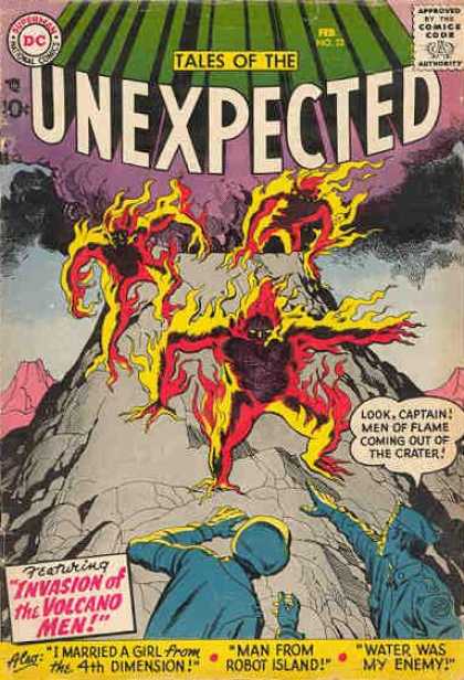 Tales of the Unexpected 22 - Dc - Superman - National Comics - Approved By The Comics Code Authority - Invasion Of The Volcano Men - Jack Kirby