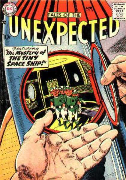 Tales of the Unexpected 26 - Aliens - Tiny Space Ship - Hand - Comics Code Authority - 10 Cents