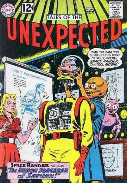 Tales of the Unexpected 73 - Space Ranger - Alien - Robot Programming - With The Data You Supplied This Robot Of Your Friend Space Ranger Can Fool Anyon - The Demon Sorcerer Of Saturn