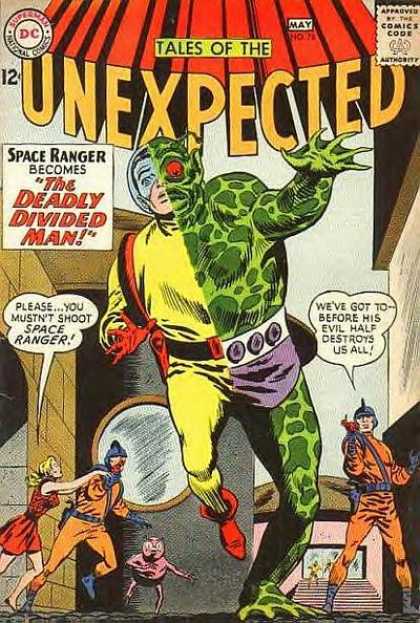 Tales of the Unexpected 76 - Space Ranger - Deadly Divided Man - Webbed Hand - Aliens - Guns
