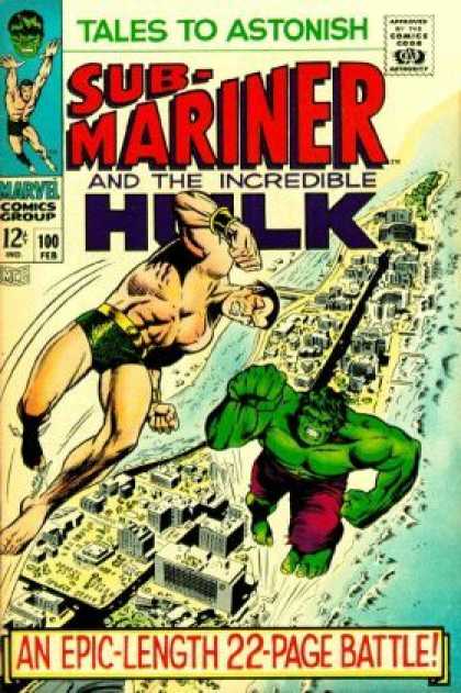 Tales to Astonish 100 - Sub-mariner - The Hulk - City - Water - An Epic Length 22 Page Battle