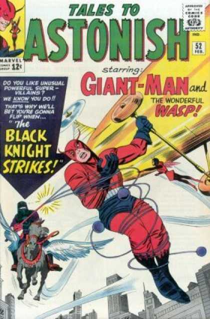 Tales to Astonish 52 - Approved By The Comics Code Authority - Marvel Comics Group - The Black Knight Strikes - Horse - 52 Feb - Jack Kirby