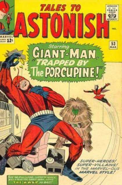 Tales to Astonish 53 - Marvel - 12 Cents - Giant-man - Trapped By The Porcupine - Superhero - Jack Kirby