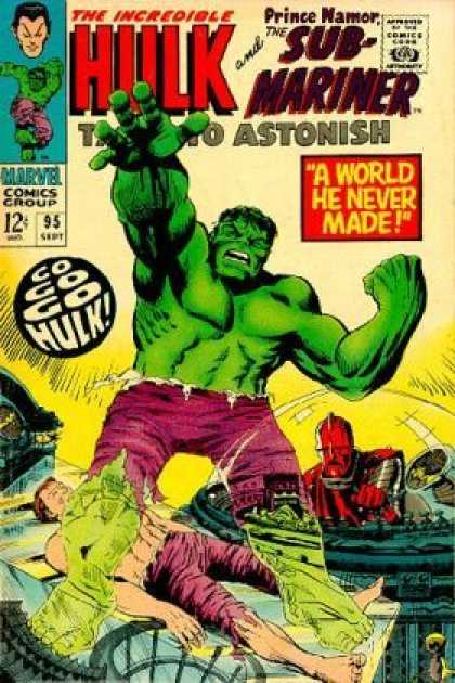Tales to Astonish 95 - Incredible Hulk - Marvel Comics - Sub-mariner - World He Never Made - Green Body