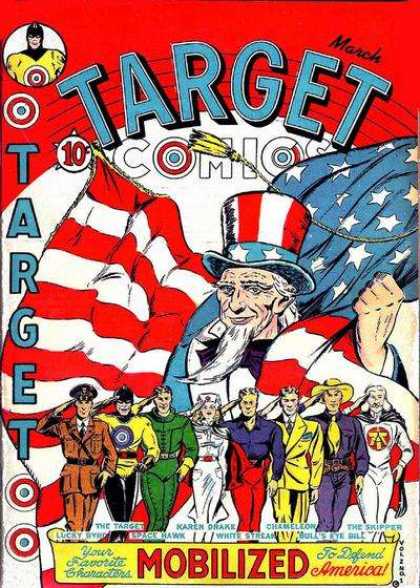 Target Comics 13 - American Flag - People - To Defend America - Space Hawk - The Skipper