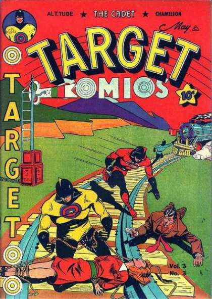 Target Comics 27 - The Cadet - Target - Railroad Tracks - Train - May