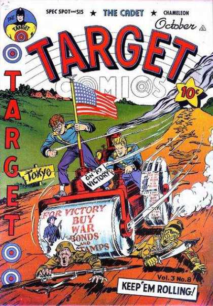 Target Comics 32 - American Flag - Tokyo - On To Victory - Steamroller - Hitler